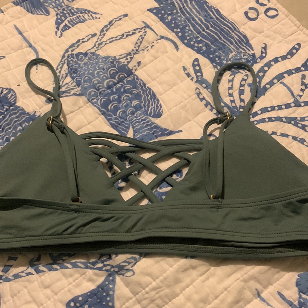 NWT L*SPACE Jamie Bikini Top In Slated Glass - Picture 8 of 13